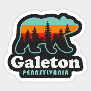 Galeton PA Galeton Pennsylvania Hunting Fishing Bear Sticker